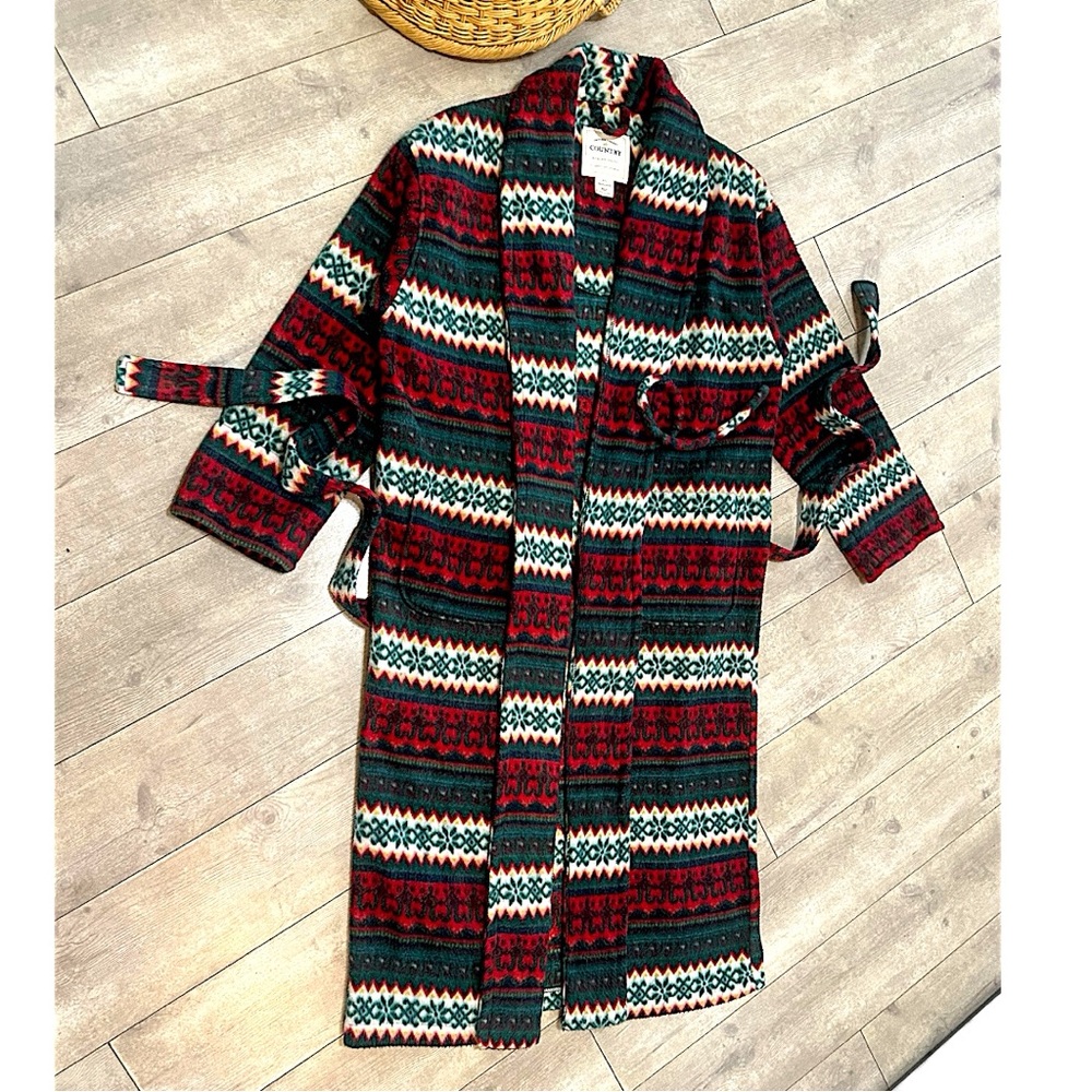 Vintage 90s Victoria’s Secret Country Christmas Robe Faire Isle RARE Women Small - Picture 16 of 16